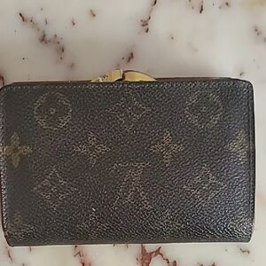 Louis Vuitton Monogram Compact Wallet in Dark Brown with Gold Hardware